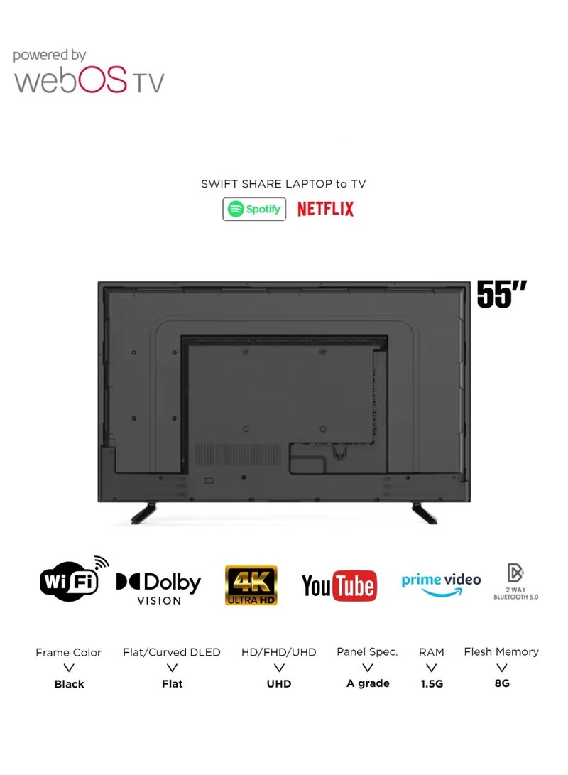 AVANOS 55-Inch Smart LED WebOS TV, 4K UHDR, Air Play, Dolby Audio, Magic Remote - Image 2